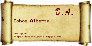 Dobos Alberta névjegykártya