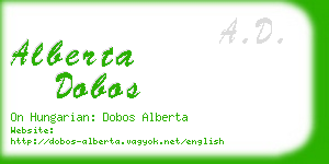 alberta dobos business card